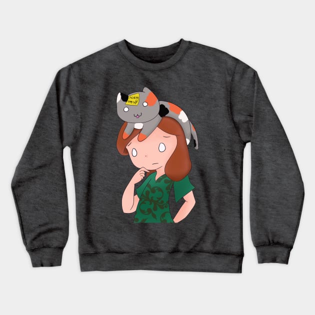 "I've got my thinking cat on." Crewneck Sweatshirt by starsinjars